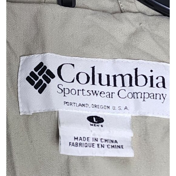 Columbia Sportswear Beige Safari Utility Jacket Multi-Pocket Pop-Out Hood - Picture 8 of 16